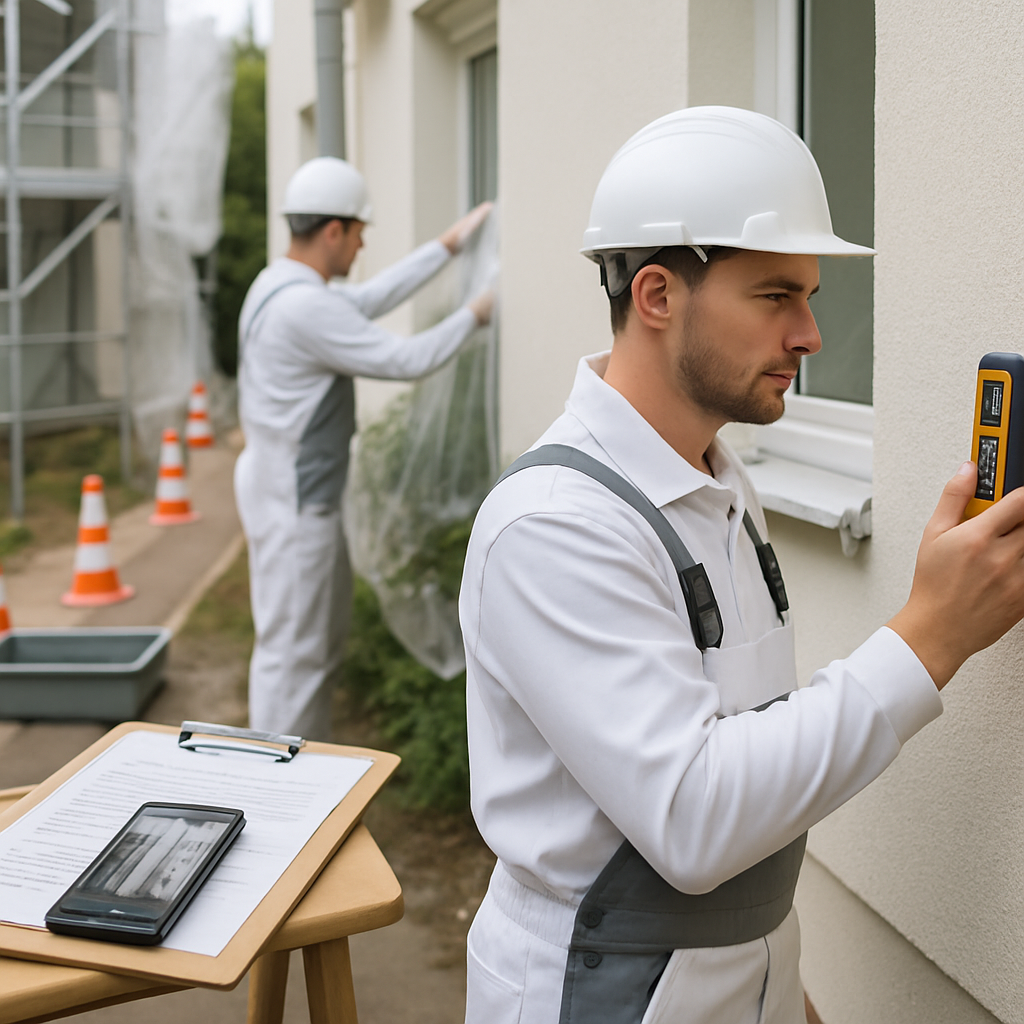 Malerfachbetrieb Tautz: Fassadenreinigung – Vorbereitung